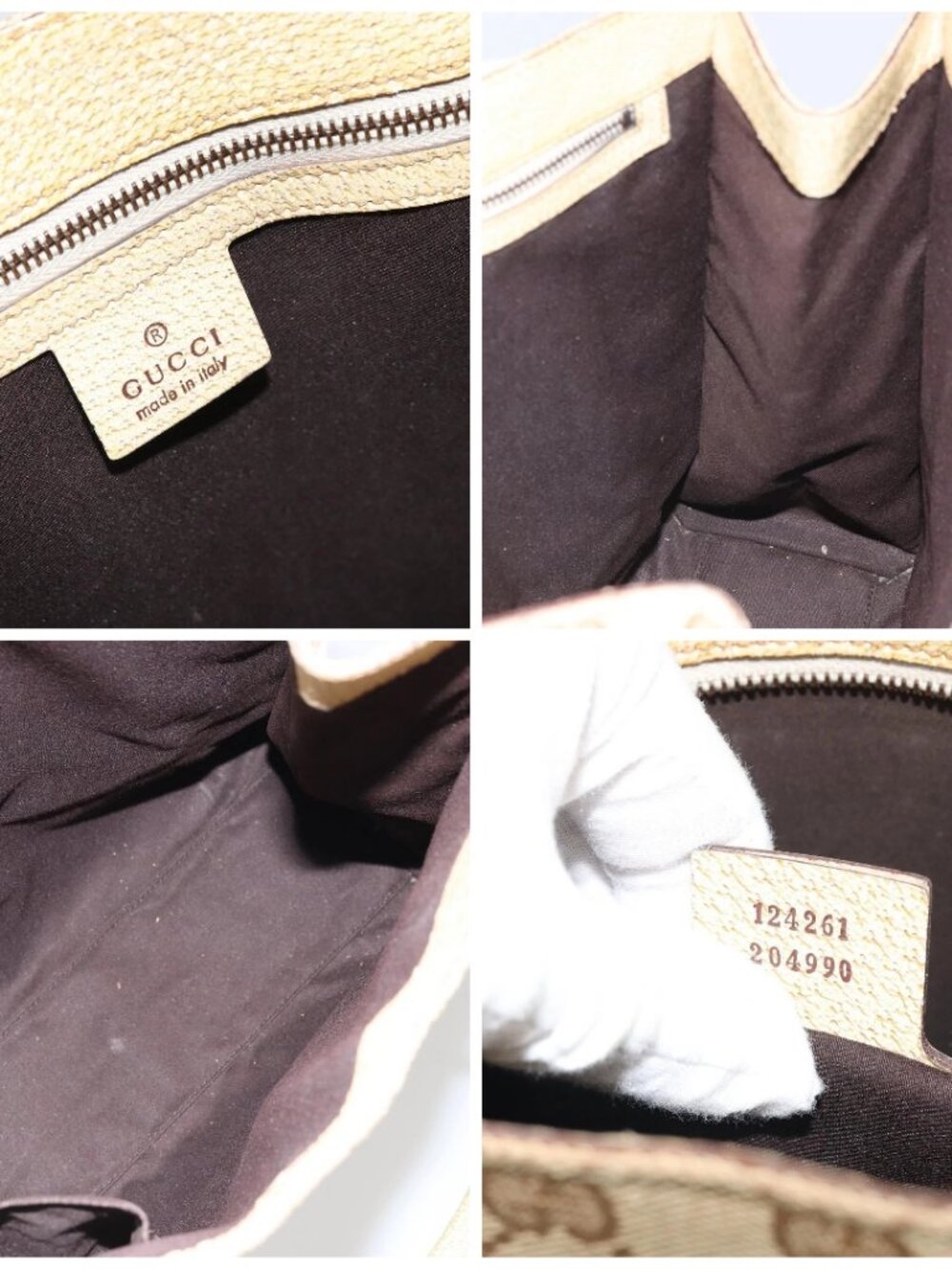 GUCCI GG Canvas Tote Bag Beige Gold 124261 Auth ep13162 - Picture 15 of 16